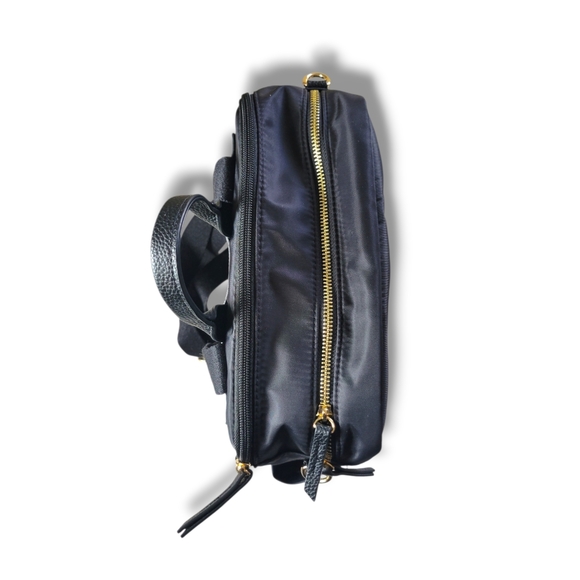 Haute Hippie | NWOT Chic Black Trendy Spacious Nylon Backpack - Picture 4 of 15